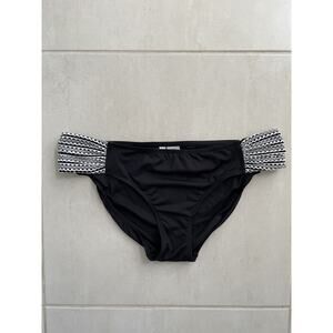 Anne Cole Swim Bikini Bottom Crochet Striped Swimwear